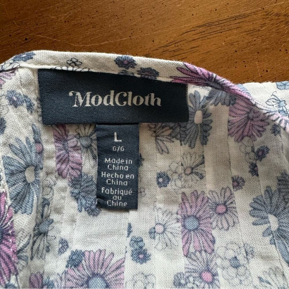 Modcloth Prairie Doll Floral Cottagecore Mini Dress Womens Size Large - Picture 7 of 7